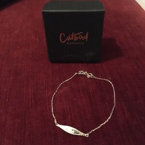 Catbird Cygnet Bracelet in Silver, Engraved